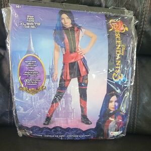 Disney Descendants Costume with Blue and Red Highlights. Missing The Skirt.